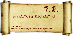 Tarnóczy Richárd névjegykártya