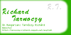 richard tarnoczy business card